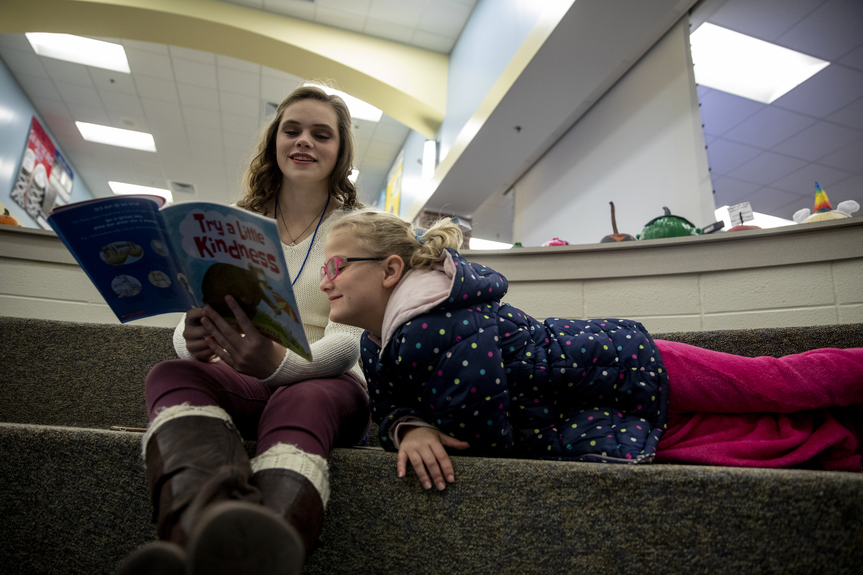 Alana volunteers at the local elementary school in the Big Brothers Big Sisters program, working exclusively with Miracle Huntsman, a fourth grader.